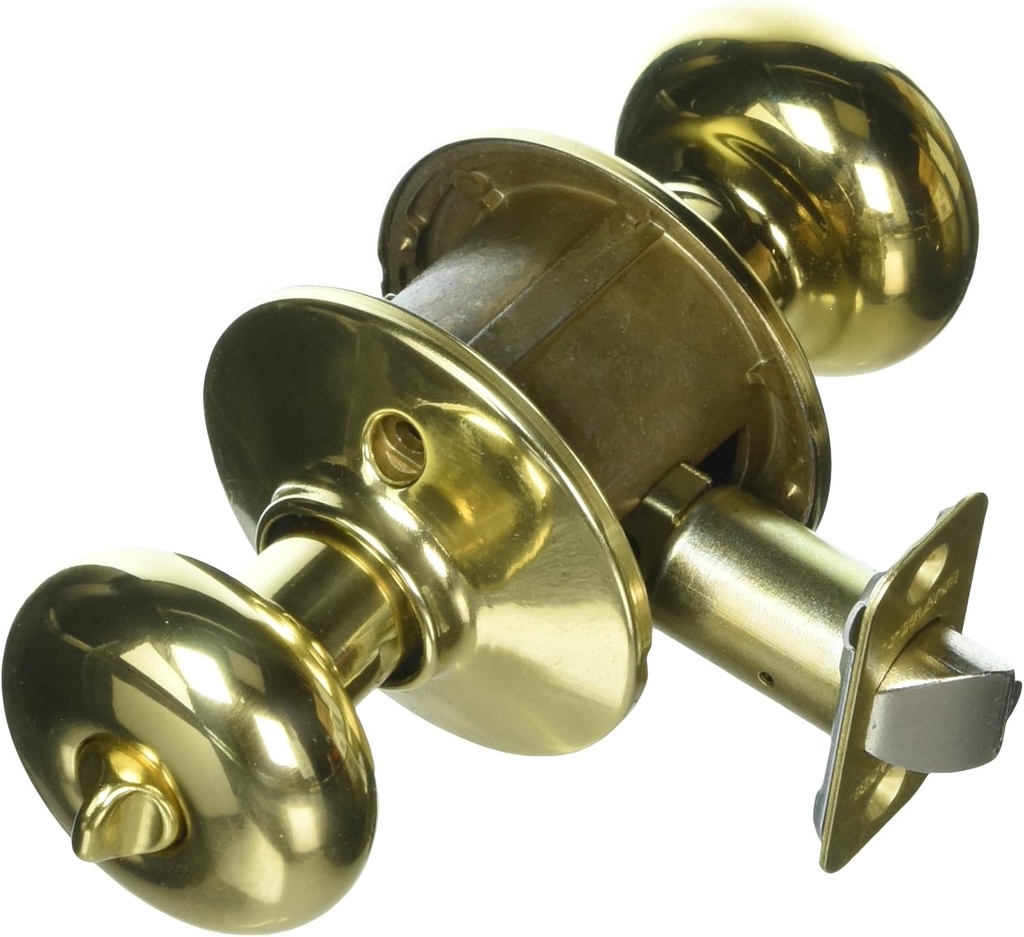 SCHLAGE F51APLY505 Lifetime Polished Brass Plymouth Keyed Entry F51A Panic Proof Door Knob
