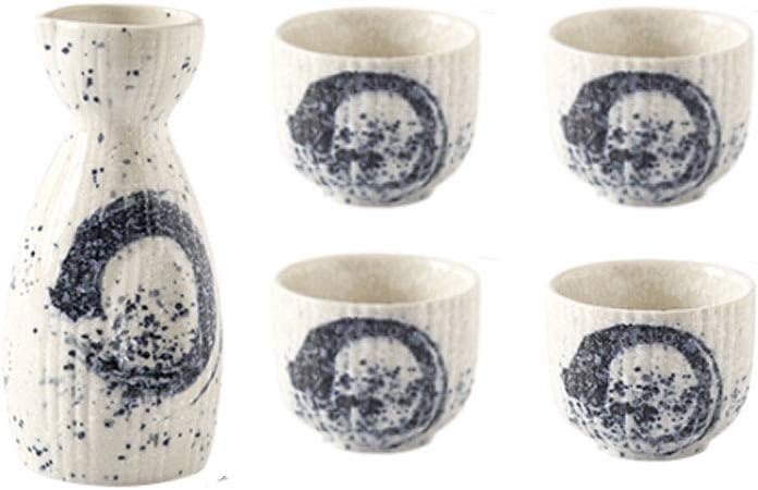 Japanese Style Ceramic Sake Set Hand Painted Sake Cups Set Porcelain Wine Glasses Pottery Winepots A08