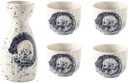 Japanese Style Ceramic Sake Set Hand Painted Sake Cups Set Porcelain Wine Glasses Pottery Winepots A08