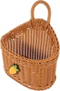 Woven Wall Hanging Storage Basket Rustic Ginger Garlic Container for Kitchen Porch Decor