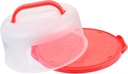 Thickened Plastic Cake Box with Transparent Sealing Cover Portable Food Storage Container for Birthday Cakes Reusable PP Baking Packaging Orange Red Lightweight and Easy to Carry