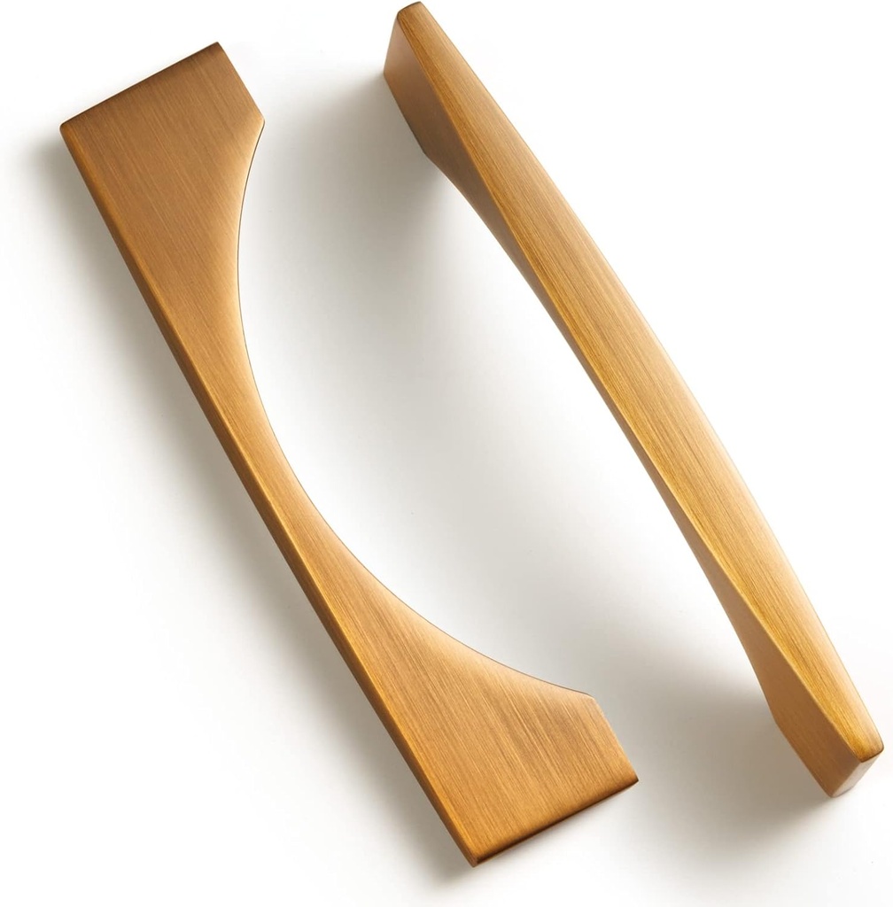 Goo-Ki Brushed Bronzed Brass Handle, Mid-Center Cabinet Pull;Zinc Alloy Drawer Handle Wardrobe Cabinet Hardware 5''Hole Center 6packed 074YB