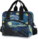 Nander Insulated Lunch Bag Van Gogh The Starry Night Art Thermal Tote Bags Cooler Work Picnic Food Lunch Box Bag For Women Girls Ladies Men
