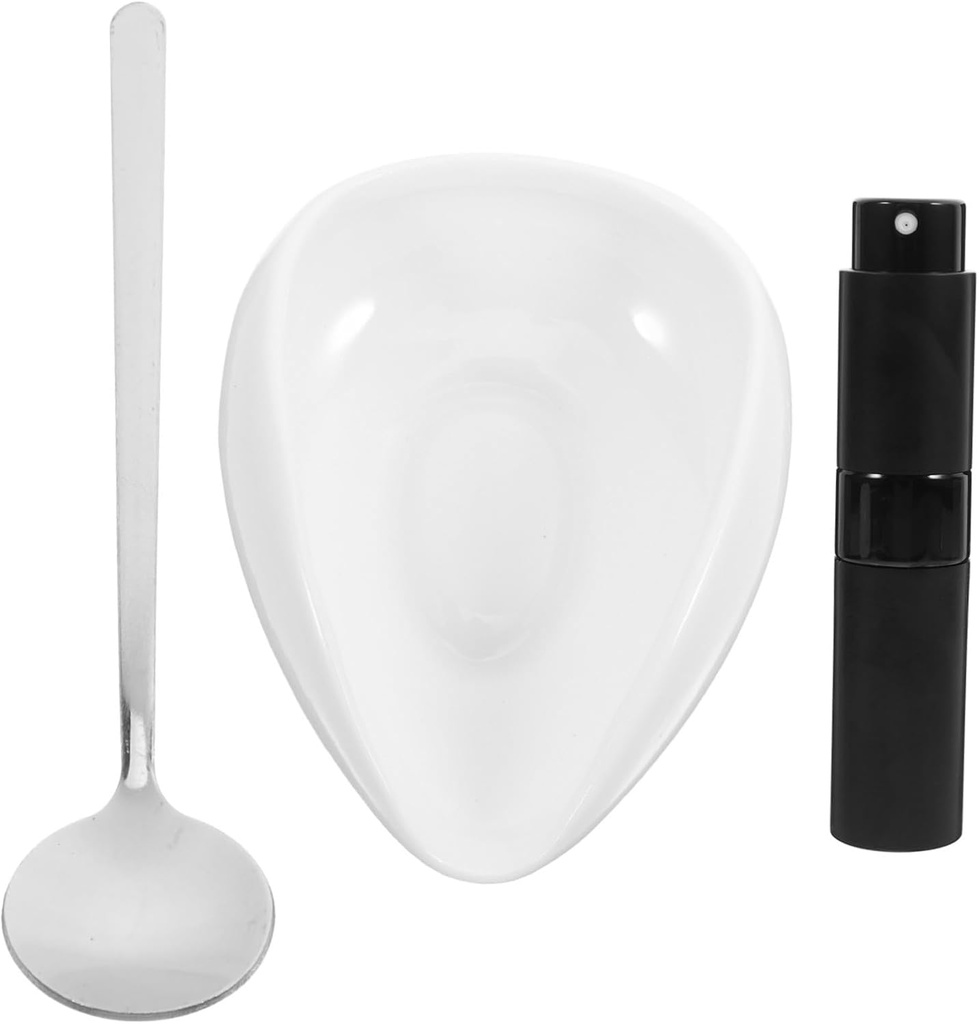 GLEAVI 3pcs Ceramic Coffee Dosing Elegant Spoon and Spray Bottle Multifunctional Tea and Coffee Accessories for Traditional Chinese Aesthetics