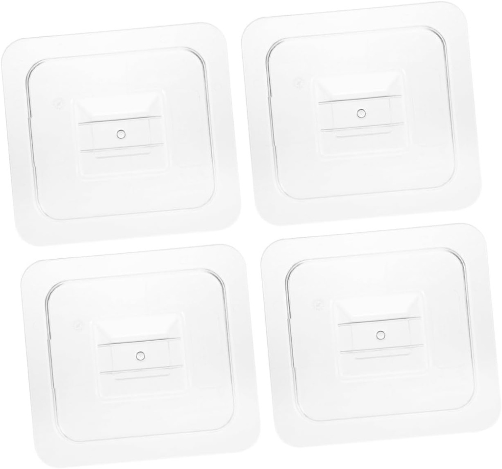 BESTOYARD 4pcs Transparent Food Container Covers Lids for Snack Boxes Fruits and Office Storage Practical and Space-saving Food Box Protection