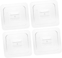 BESTOYARD 4pcs Transparent Food Container Covers Lids for Snack Boxes Fruits and Office Storage Practical and Space-saving Food Box Protection