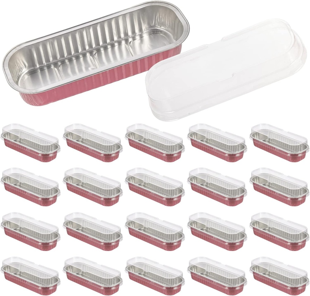 Hemoton 30pcs Cake Carrier Rectangular Cake Box Loaf Containers for Bakery Supplies