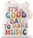 Music Lover Gift Music Teacher Appreciation Gift It's A Good Day To Make Music Tote Bag Singer Fans Gift Musician Handle Bag