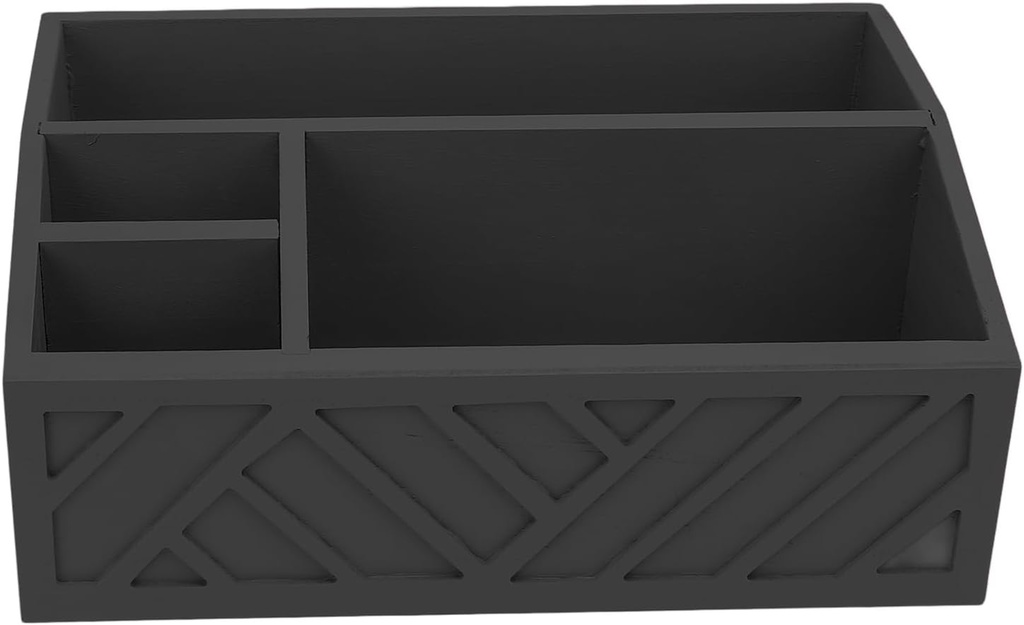 Wooden Coffee Station Organizer for Countertop Coffee Pod Coffee Cup Holder Coffee Bar Supplies Organizer 12.6x8.46x4.92in (Black)