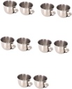 Cabilock 10pcs Stainless Steel Sake Cups Drinking Mugs for Tea Water for Home Office Restaurant Use