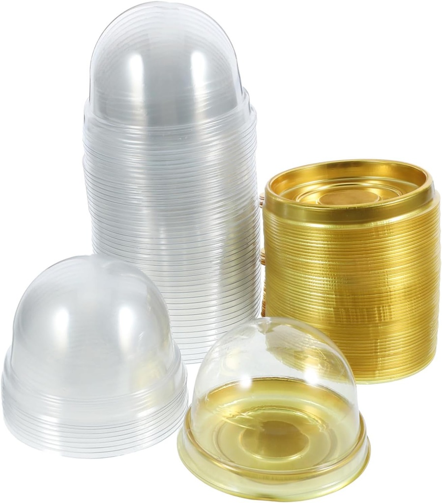 Garneck 50pcs Egg Yolk Cake Packaging Box Mini Cupcake Containers Moon Cake Boxes