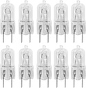 10 Pack-G8 25W 120V Halogen Specialty Lighting Light Bulbs JCD Type 25 Watt T4 G8 Puck Lamp 120 Volt Microwave Oven Stove Top Kitchen Appliance Replacement Lighting Bi Pin Clear Lens