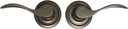 Weslock Left Handed Hall/Closet Bordeau Lever Set - Traditionale Collection - L0600UPUPSL20 - Weathered Pewter