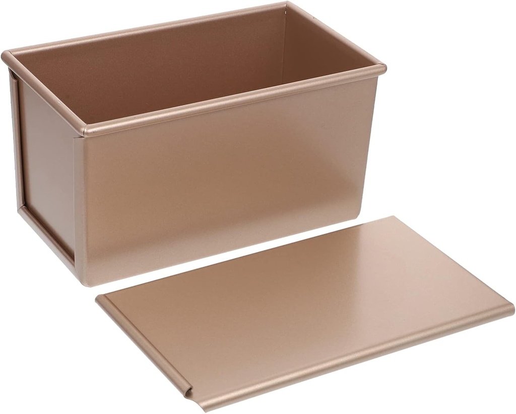 STOBAZA Aluminum Alloy Baking Tray Non-stick Toast Box Bread Loaf Pan Lid Easy Clean Baking Mold Kitchen Tool