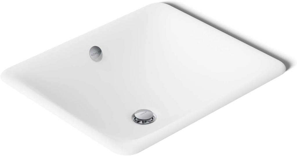 Kohler K-5400-0 Iron Plains Dual-Mount Bathroom Sink, White, 20.56
