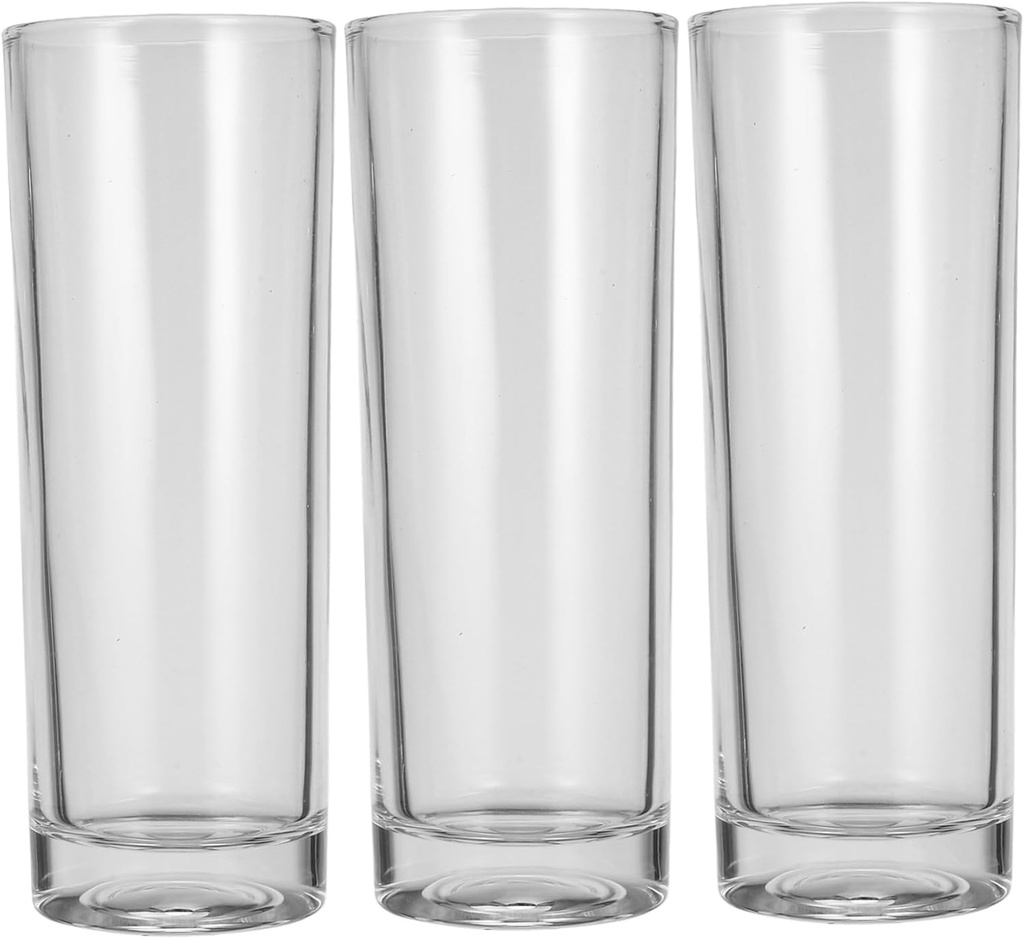3-Piece Glass Cup Set Drinking Glasses for Water Juice and Cocktails 12 oz Dishwasher Safe for Kitchen Parties and Restaurants