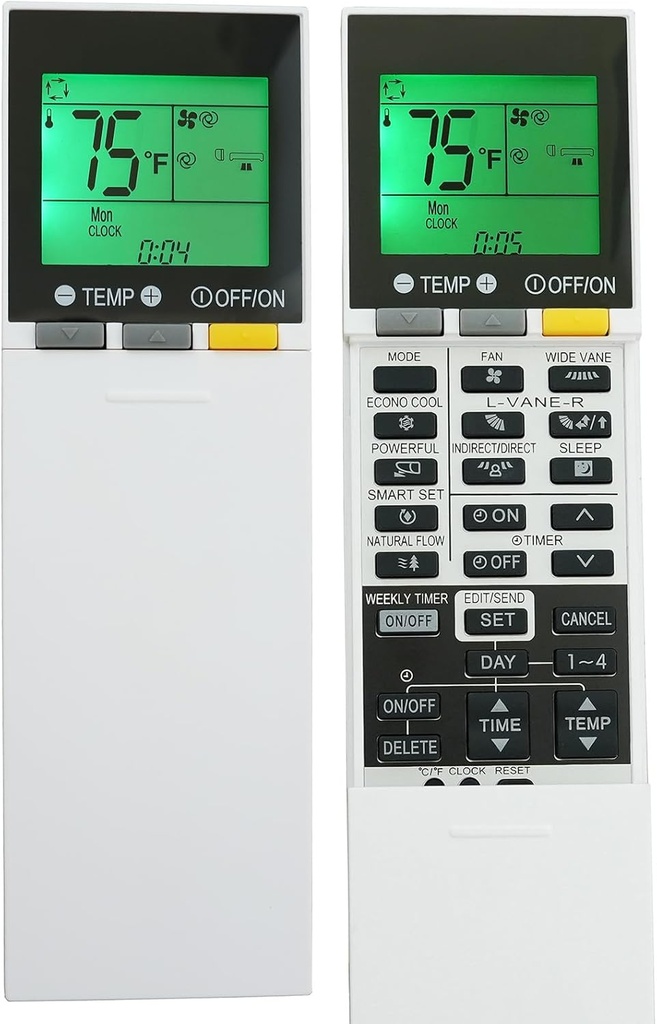 Replacemet Electric SG15H (E22T43426) HVAC Remote Control Compatible for Mitsubishi MSZ-FH Series Air Conditioner