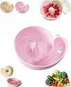 Snail Drain Basket,Snail Shape Drainer Portable Vegetable Washer, Rotating Fruit Vegetable Washing Bowl with Strainer, Portable Drainer Fruits Washing Basin for Berries, Wall-Hanging Hole (PINK)
