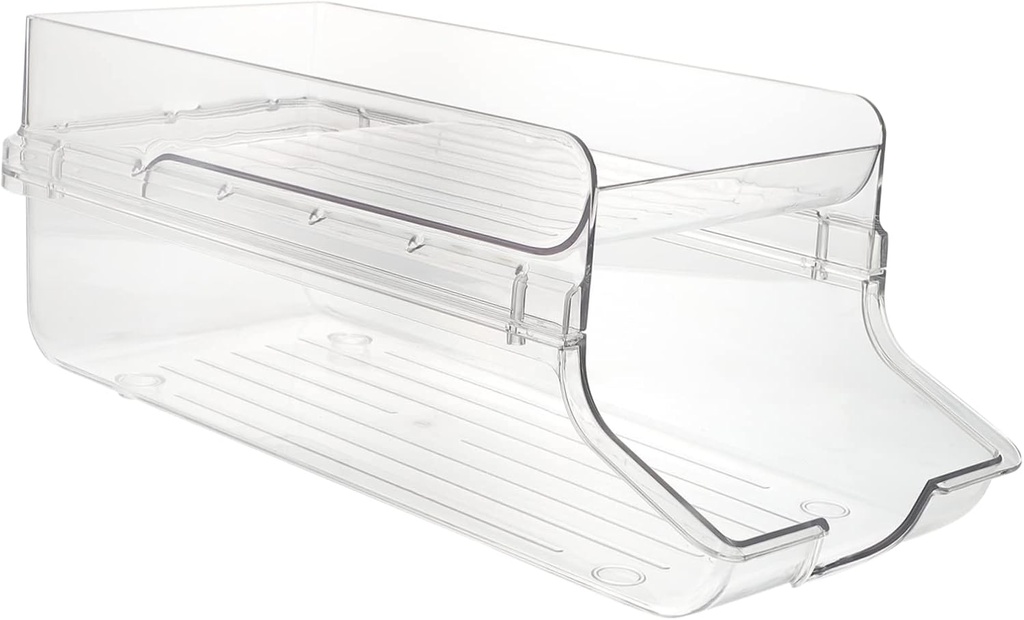 LIFKOME Double Refrigerator Can Organizer Soda Beverage Can Holder Rack for Fridge