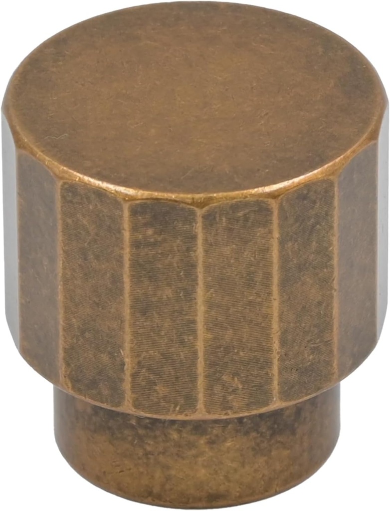 Alzassbg 10 Pack Antique Brass Cabinet Knobs, 1.1 Inch(28mm) Diameter Cabinet Handles Kitchen Hardware for Cabinets and Drawers AL6096AE