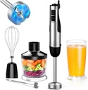 5-in-1 Immersion Blender Handheld 12-Speed 600ml Chopper Whisk Mix 1100W