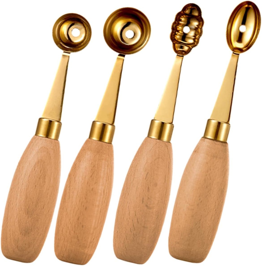 4Pcs Melon Ball Maker Watermelon Spoon Ice Cream Scoop Fruit Ball Carving Tool for Evenly Sized Decorative Meatballs and More