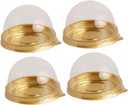 50pcs Round Egg-yolk Puff Mooncake Boxes Cake Boxes Window Mooncake Packaging