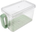 Kitchen Bread Box Container Fresh Keep Box for Bread Preservation Airtight Food Storage for Refrigerator Countertop Versatile Toast Organizer Shallow Green Small