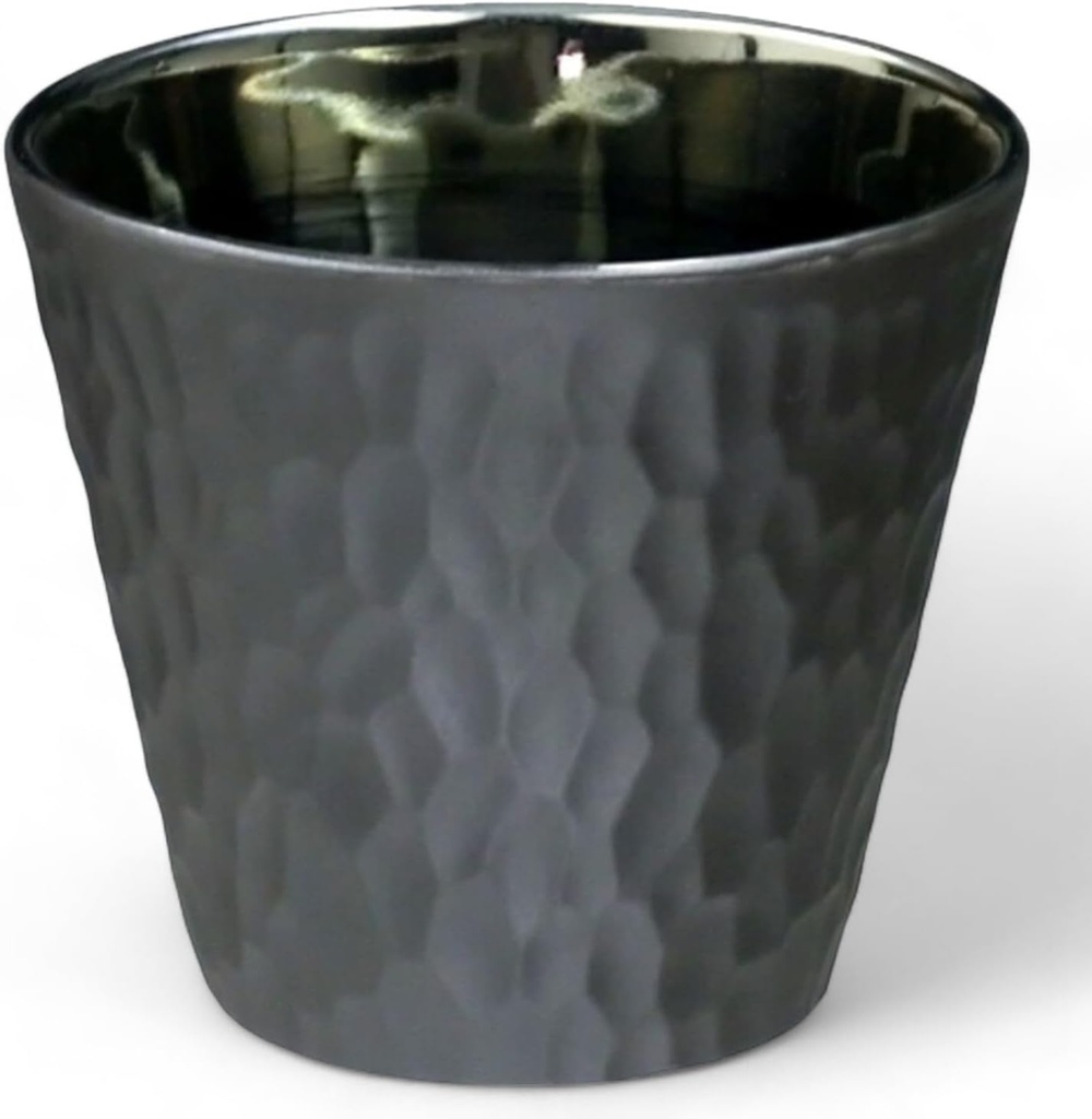 J-kitchens Select Japanese Sake Glass, Rock Cup, Light Changing Black Mat, 10.1 fl oz (300 ml), Dishwasher Safe, Microwave Safe, Made in Japan