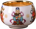 Z1255 鎏金杯 Tea Set Sake Cup 珐琅彩青花茶杯个人杯主人杯 Loose Leaf Tea cup 紫砂建盏大师