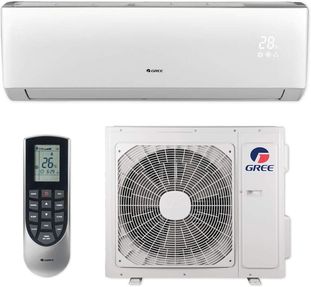 Gree 18,000 BTU 16 SEER LIVO+ Wall Mount Ductless Mini Split Air Conditioner Heat Pump 208/230V
