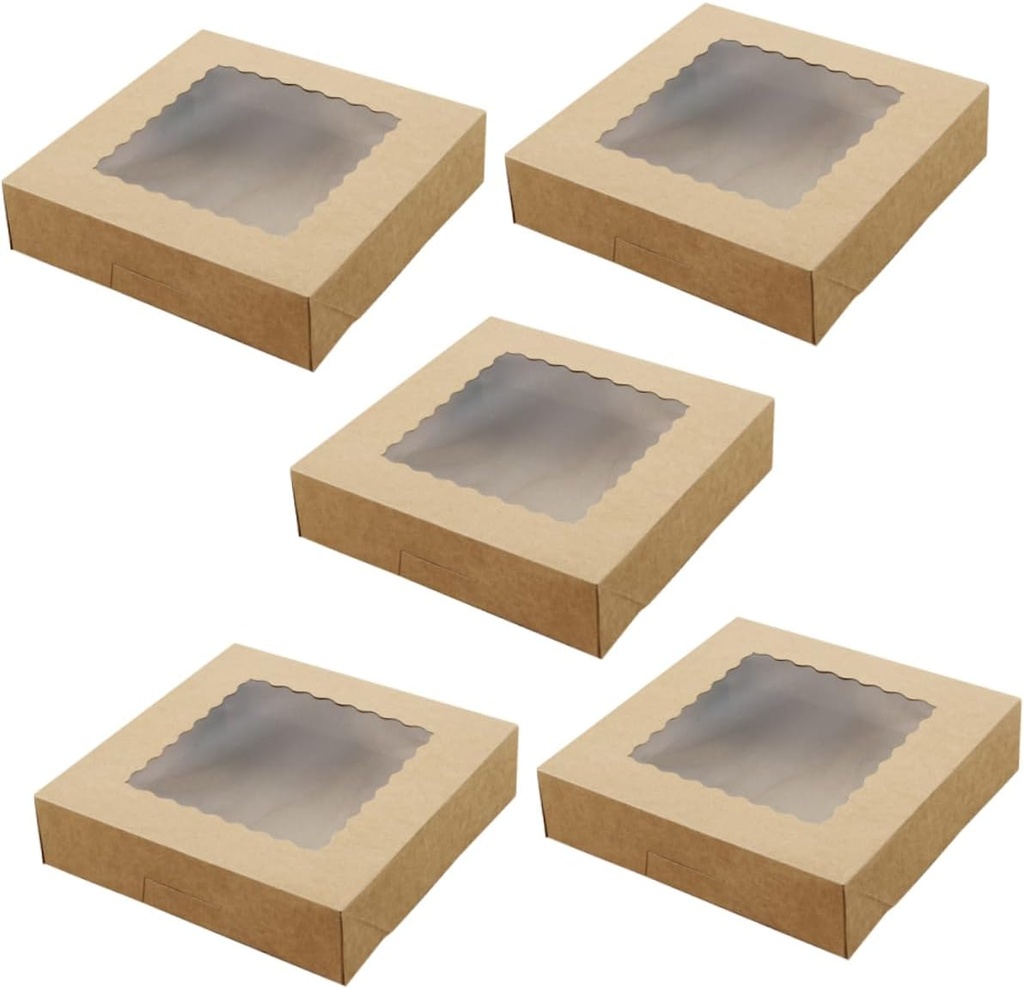 5pcs Strong Pressure Resistant Paper Dessert Packaging Healthy Eco-friendly Window Display