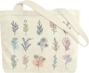 Big Canvas Tote Bag Aesthetic for Women, Flower Reusable Cloth Bags for Shopping Grocery Shoulder Bag