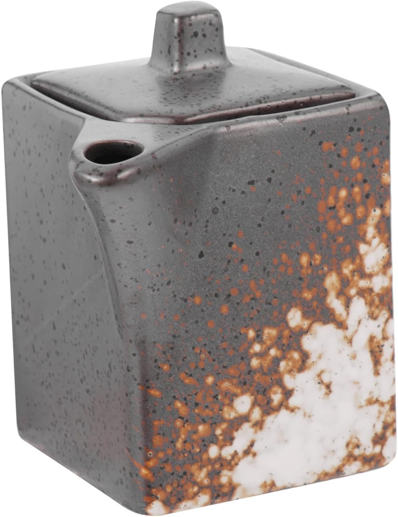 Zerodeko Ceramic Soy Sauce Pot Condiment Jar for Vinegar Oil Sauce Food Storage Squeeze Bottle Home Restaurant Use