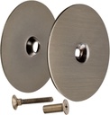 Door Knob Cover Plate, 2-5/8" Deadbolt Door Hole Cover, Solid Steel Brushed - 1 Pack