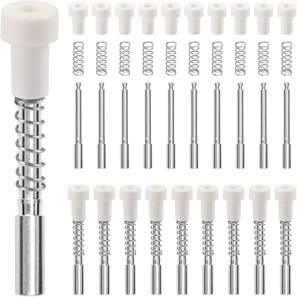 30Pack Window Screen Plunger Latches Windows Screen Replacement Plunger Pin Set 5/32 x 1-1/2 Inch for 3/4" Screen Frame Window Spring Replacement Parts