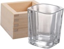 PRETYZOOM Japanese Glass Sake Cups Set with Wooden Box Elegant Tea Cups for Home Glass Material for Entertaining Family and Guests