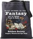 JNIAP Fantasy Readers Book Club Gift Dragons Fantasy Reader Tote Bag Bookish Gift for Romance Readers (Fantasy Readers Tote Bag)