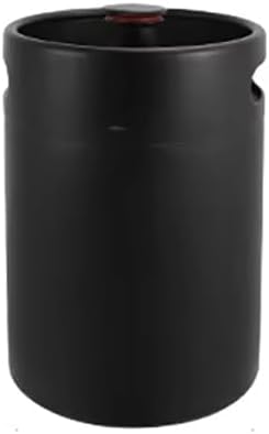 Silver/Black Mini Beer Keg, Single Wall Beer Growler 304 Stainless Steel Craft Beer Keg 2L/3.6L/5L(Black,2L)