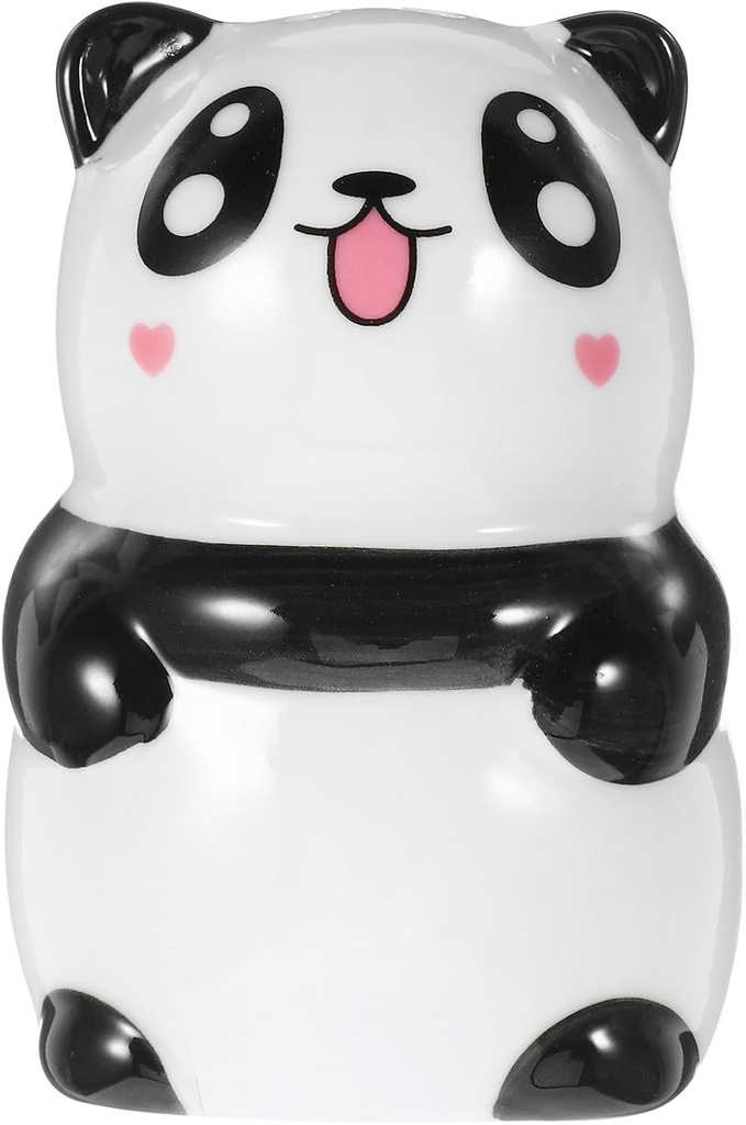 LOGOFUN Ceramic Salt Shaker Panda Shaped Spice Container Cartoon Ceramic Pepper Shaker Cute Food Storage Jar for Home Kitchen Accessories