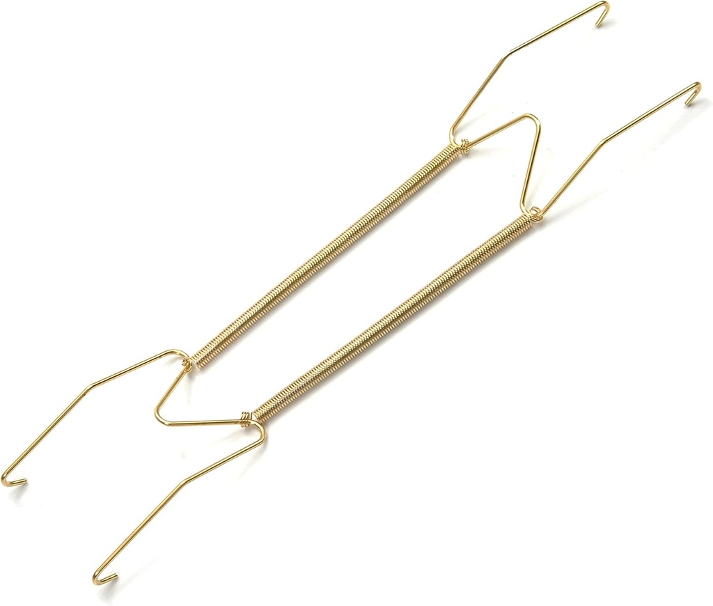 Bettomshin 1PCS Plate Hanger 15.98" W Type Stainless Steel Plate Hangers Invisible Wall Hooks for Walls Compatible Decorative Plates Hooks Dish Diaplay Holder Golden