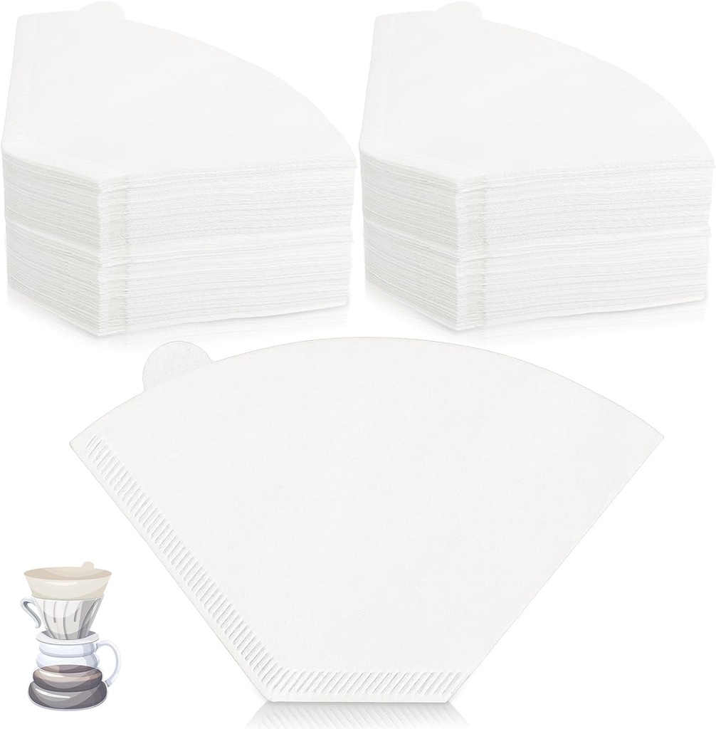 Skylety 500 Count #2 Cone Coffee Filter, Coffee Filters 2 Cone Pour Over Filters Natural Paper Unbleached Disposable Coffee Filters for Coffee Dripper and Drip Coffee Maker
