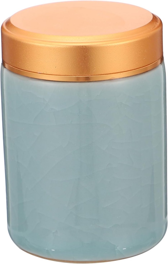Ceramic Sealed Tea Canister Portable Loose Tea Storage Container with Lid Home Decor for Sugar Cookies More