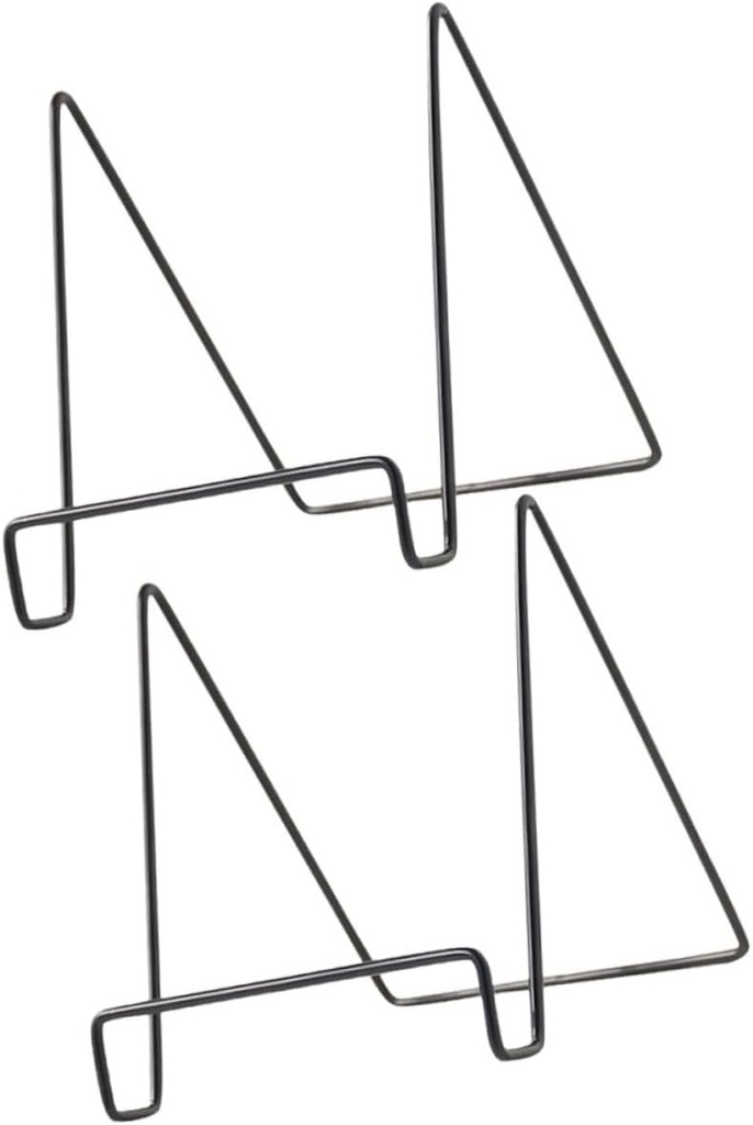 PRETYZOOM 2pcs Metal Plate Stands Display Stand for Tabletop Photo Frames Riser Artistic Work Holders Frame Holders Picture Back Racks