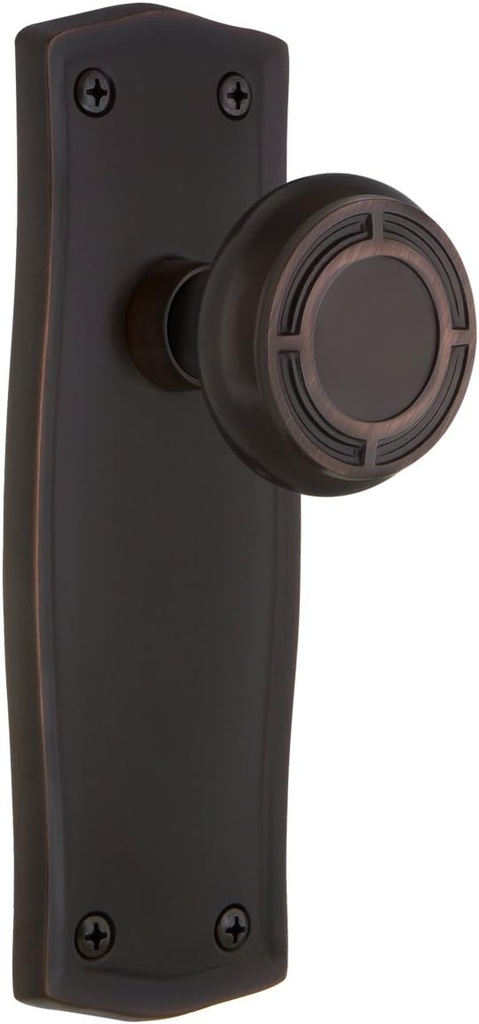 Nostalgic Warehouse Prairie Plate with Mission Knob, Passage - 2.75", Timeless Bronze