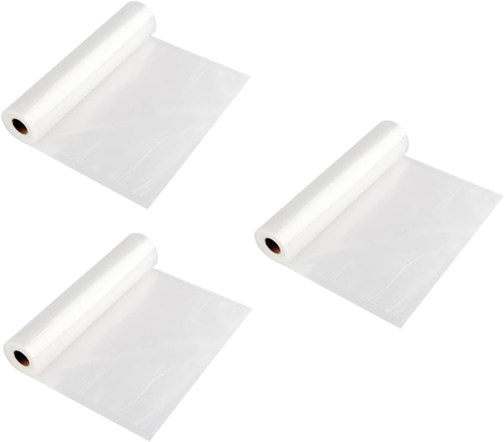 Unomor 3rolls Food Preservation Bags Vacuum Sealer Bags Made Pe and Pa Quick Portioning Safe for Kitchen Appliances