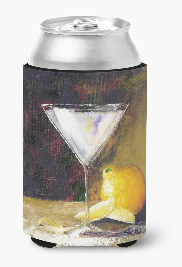 Caroline's Treasures TMTR0035CC Lemon Martini by Malenda Trick Can or Bottle Hugger Cooler Washable Drink Sleeve Collapsible Beverage Insulated Holder, Can Hugger, Multicolor