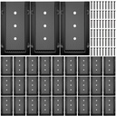 30pcs Deck Railing Bracket Connectors, 2x4 (1.5"x3.5") Brackets for Railing Wood Lumber Post, Sturdy Nylon Deck Rail Brackets with 210pcs Screws for Wooden Stair Fence Railings Handrail DC03