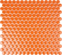 Ceramic Penny Round Tile Sample, Glossy Orange 4 X 5 in. Porcelain Wall Backsplash & Floor Decorative Mosaic Tile Sheets, Strong, Easy Install for Kitchens, Bathrooms, Vanity Decor/Remodel
