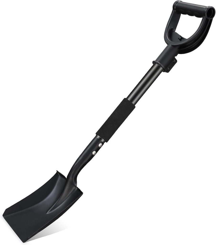 Shovels for Digging,31 inch Long & 1-1/4inch Diameter with Handle Heavy Duty Car Shovel, Suitable for Excavation Camping Car Gardening.